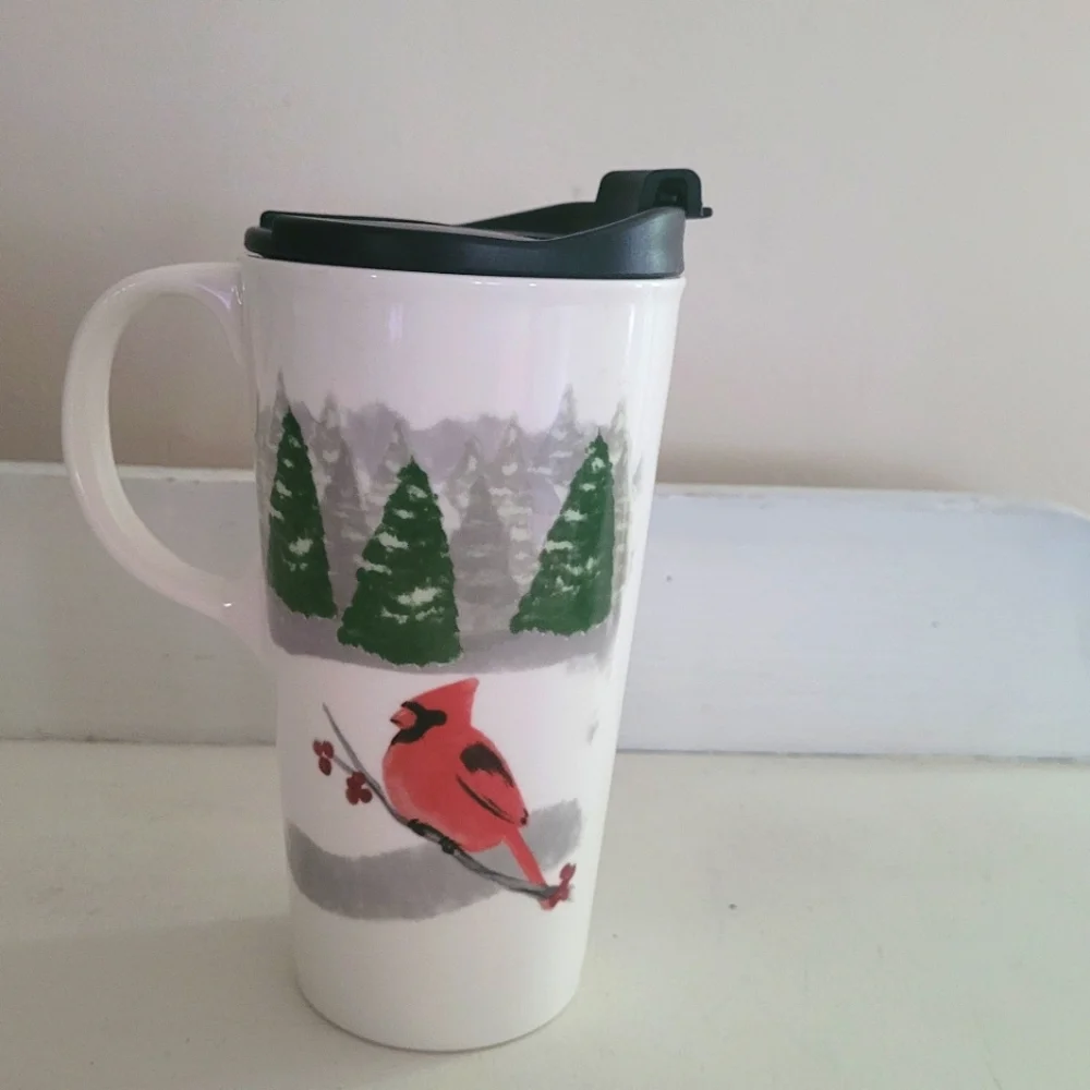 Cypress Winter Cardinal Travel Mug - Picture 1 of 10